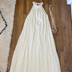 Christy Dawn High Neck Halter Maxi | Ivory Boho Cottagecore Wedding Guest